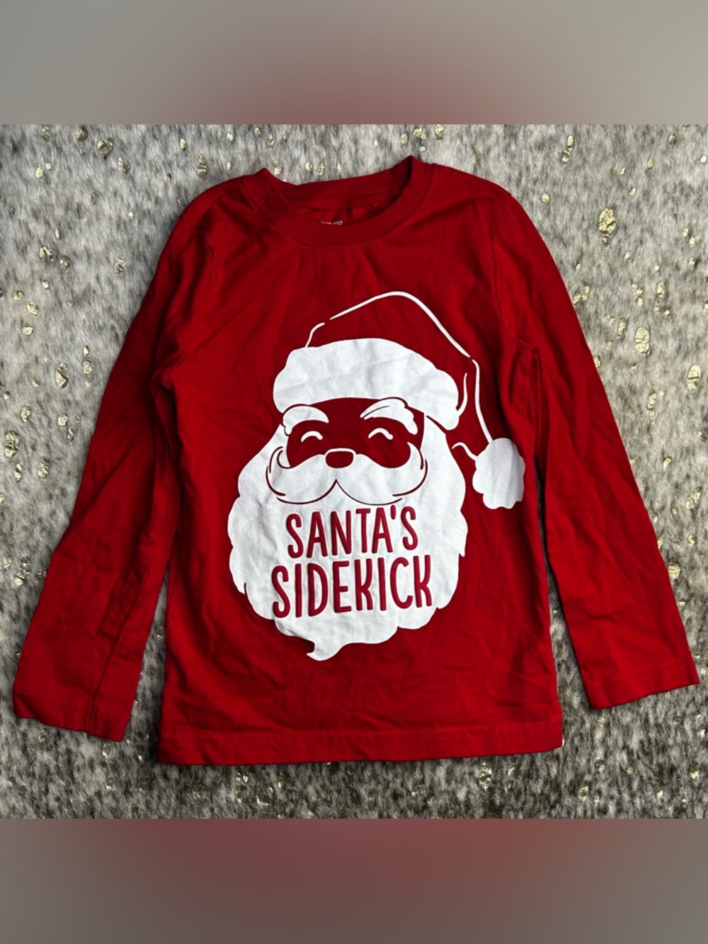 5 for $25🔥Just One You by Carter's‎ "Santa's Sidekick" Red T-Shirt 4T